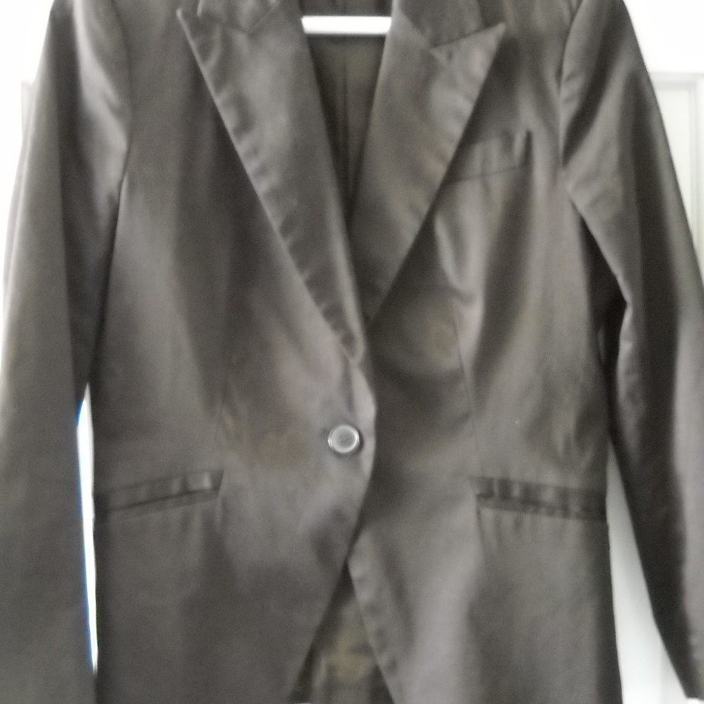 Women's Brown Zara Basic Lined Jacket Size L - image 1